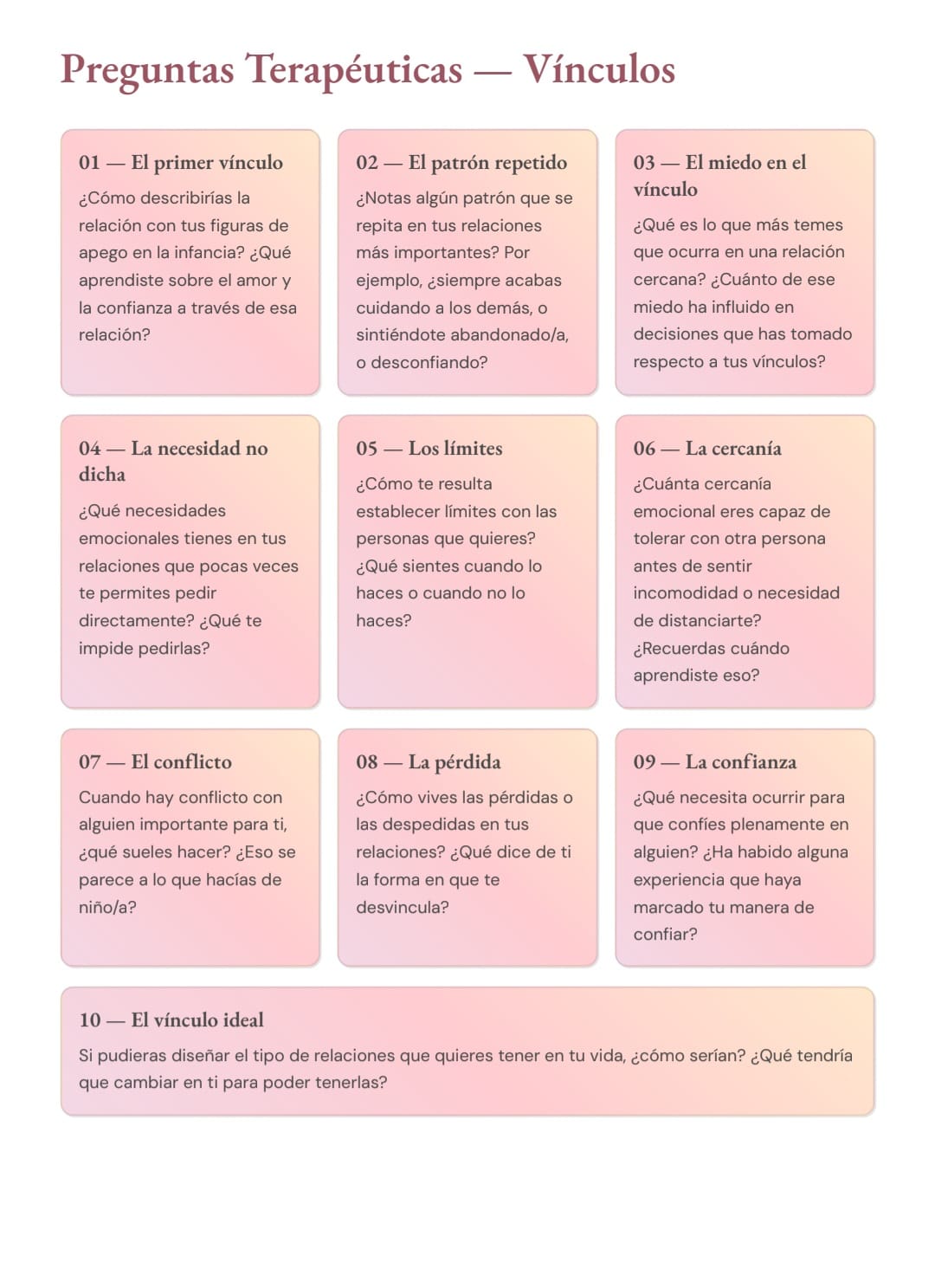 Preguntas Terapéuticas